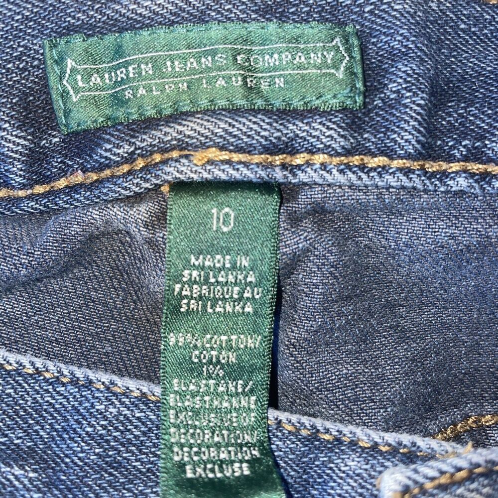 Lauren Jeans Co. Ralph Lauren Jeans Women's Size 10 Straight Blue Denim Jeans View 5